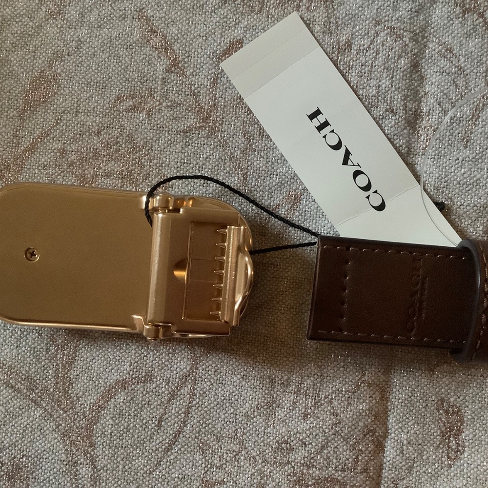 COACH Signature Buckle Cut To Size Morgan Belt, 25 Mm In Tan/Brown OS - Picture 6 of 11
